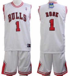 Chicago Bulls 1 Rose White Jerseys&Shorts Chicago Bulls 1 Rose White Jerseys&Shorts