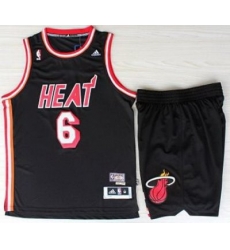 Miami Heat 6 LeBron Jamest Black Hardwood Classics Revolution 30 Swingman Jerseys Shorts NBA Suits Miami Heat 6 LeBron Jamest Black Hardwood Classics Revolution 30 Swingman Jerseys Shorts NBA Suits