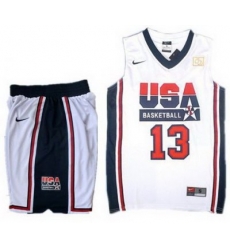 USA Basketball Retro 1992 Olympic Dream Team White Jersey & Shorts Suit #13 Chris Paul USA Basketball Retro 1992 Olympic Dream Team White Jersey & Shorts Suit #13 Chris Paul