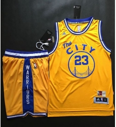 Warriors #23 Draymond Green Gold Throwback The City A Set Stitched NBA Jersey Warriors #23 Draymond Green Gold Throwback The City A Set Stitched NBA Jersey