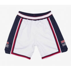 Men Team USA White Shorts