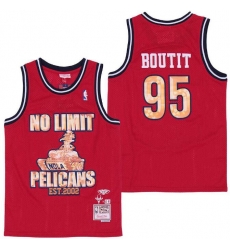Men B&R Remix Jersey Pelicans 95 Boutit Red Throwback Jersey Men B&R Remix Jersey Pelicans 95 Boutit Red Throwback Jersey