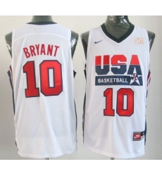 1992 Olympics Team USA 10 Kobe Bryant White Swingman Jersey 1992 Olympics Team USA 10 Kobe Bryant White Swingman Jersey