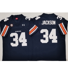Men Auburn Tigers #34 Bo Jackson Navy Stitched NCAA Jersey
