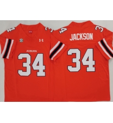 Men Auburn Tigers #34 Bo Jackson Orange Stitched NCAA Jersey