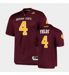 Men Arizona State Sun Devils Evan Fields College Football Maroon Premier Jersey Men Arizona State Sun Devils Evan Fields College Football Maroon Premier Jersey