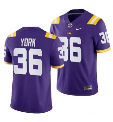 Lsu Tigers Cade York Purple College Football Men Jersey Lsu Tigers Cade York Purple College Football Men Jersey