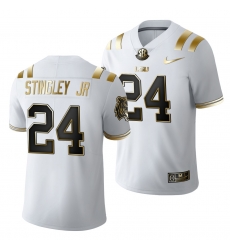 Lsu Tigers Derek Stingley Jr. 2021 22 Golden Edition Limited Football White Jersey Lsu Tigers Derek Stingley Jr. 2021 22 Golden Edition Limited Football White Jersey