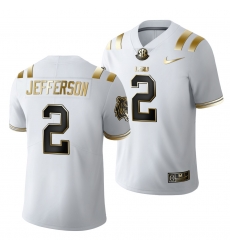 Lsu Tigers Justin Jefferson Golden Edition Limited Nfl White Jersey Lsu Tigers Justin Jefferson Golden Edition Limited Nfl White Jersey