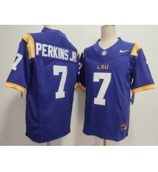 Men LSU Tigers #7 Harold Perkins Purple Stitched F U S E NCAA Jersey Men LSU Tigers #7 Harold Perkins Purple Stitched F U S E NCAA Jersey