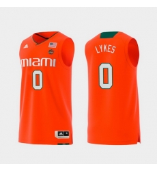 Men Miami Hurricanes Chris Lykes Orange Replica College Basketball Jersey Men Miami Hurricanes Chris Lykes Orange Replica College Basketball Jersey