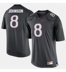 Men Miami Hurricanes Duke Johnson College Football Gray Jersey Men Miami Hurricanes Duke Johnson College Football Gray Jersey