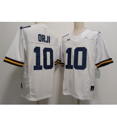 Men Michigan Wolverines Alex Orji #10 White F U S E Stitched Jersey Men Michigan Wolverines Alex Orji #10 White F U S E Stitched Jersey