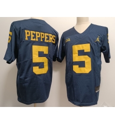Men Michigan Wolverines Jabrill Peppers #5 Navy High School F U S E Stitched Jersey Men Michigan Wolverines Jabrill Peppers #5 Navy High School F U S E Stitched Jersey