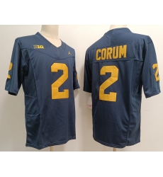 Men Women Youth Michigan Wolverines Blake Corum #2 Navy High School F U S E Stitched Game Jersey Men Women Youth Michigan Wolverines Blake Corum #2 Navy High School F U S E Stitched Game Jersey
