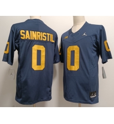 Men Women Youth Michigan Wolverines Mike Sainristil #0 Navy High School F U S E Stitched Jersey Men Women Youth Michigan Wolverines Mike Sainristil #0 Navy High School F U S E Stitched Jersey
