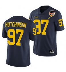 Michigan Wolverines Aidan Hutchinson Navy 2021 Orange Bowl College Football Playoff Jersey Michigan Wolverines Aidan Hutchinson Navy 2021 Orange Bowl College Football Playoff Jersey