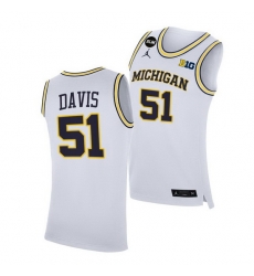 Michigan Wolverines Austin Davis 2021 Big Ten Regular Season Champions Blm White Jersey Michigan Wolverines Austin Davis 2021 Big Ten Regular Season Champions Blm White Jersey