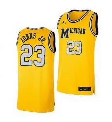 Michigan Wolverines Brandon Johns Jr. Maize Retro Limited Basketball Jersey Michigan Wolverines Brandon Johns Jr. Maize Retro Limited Basketball Jersey