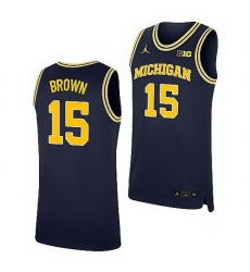 Michigan Wolverines Chaundee Brown Navy Replica College Basketball Jersey Michigan Wolverines Chaundee Brown Navy Replica College Basketball Jersey