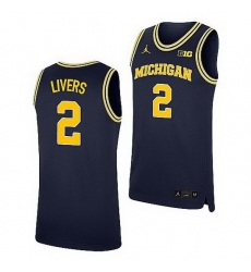 Michigan Wolverines Isaiah Livers Navy Replica College Basketball Jersey Michigan Wolverines Isaiah Livers Navy Replica College Basketball Jersey