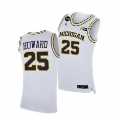 Michigan Wolverines Jace Howard 2021 Big Ten Regular Season Champions Blm White Jersey Michigan Wolverines Jace Howard 2021 Big Ten Regular Season Champions Blm White Jersey