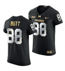 Michigan Wolverines Jake Butt Golden Edition National Award Winner Black Jersey Michigan Wolverines Jake Butt Golden Edition National Award Winner Black Jersey