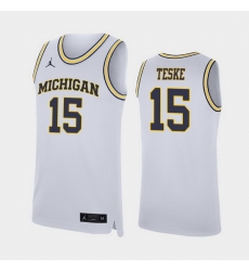 Michigan Wolverines Jon Teske White Replica Men'S Jersey Michigan Wolverines Jon Teske White Replica Men'S Jersey