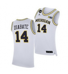 Michigan Wolverines Moussa Diabate White Home Jersey Michigan Wolverines Moussa Diabate White Home Jersey