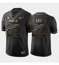 Michigan Wolverines Ty Law Black 2019 Golden Edition Men'S Jersey Michigan Wolverines Ty Law Black 2019 Golden Edition Men'S Jersey