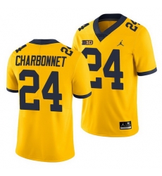 Michigan Wolverines Zach Charbonnet Yellow Game Men'S Jersey Michigan Wolverines Zach Charbonnet Yellow Game Men'S Jersey