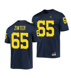 Michigan Wolverines Zak Zinter Navy Game Men'S Jersey Michigan Wolverines Zak Zinter Navy Game Men'S Jersey
