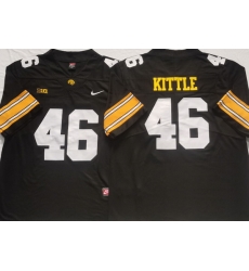 Iowa Hawkeyes White #46 KITTLE Black Stitched NCAA Jersey