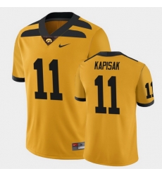 Men Iowa Hawkeyes Connor Kapisak College Football Gold Alternate Game Jersey Men Iowa Hawkeyes Connor Kapisak College Football Gold Alternate Game Jersey