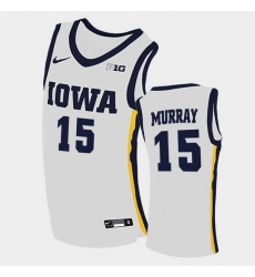 Men Iowa Hawkeyes Keegan Murray Home White College Basketball Jersey Men Iowa Hawkeyes Keegan Murray Home White College Basketball Jersey