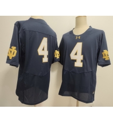 Men Norte Dame Fighting Irish  #4 Jeremiyah Love Navy Stitched NCAA Jersey