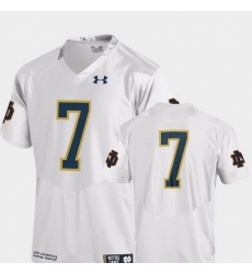 Men Notre Dame Fighting Irish 7 White Alumni Football Game Finished Replica Jersey Men Notre Dame Fighting Irish 7 White Alumni Football Game Finished Replica Jersey