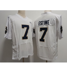 Men Notre Dame Fighting Irish Audric Estime #7 White 2023 Stitched Jersey Men Notre Dame Fighting Irish Audric Estime #7 White 2023 Stitched Jersey