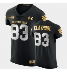 Men Notre Dame Fighting Irish Chase Claypool Golden Edition Black Authentic Jersey Men Notre Dame Fighting Irish Chase Claypool Golden Edition Black Authentic Jersey