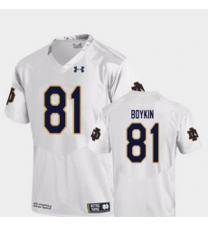 Men Notre Dame Fighting Irish Miles Boykin 81 White College Football Replica Jersey Men Notre Dame Fighting Irish Miles Boykin 81 White College Football Replica Jersey