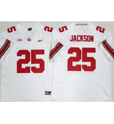 Men Ohio State Buckeyes 25 Lamar Bo Jackson White 2025 F U S E  Limited Stitched Jersey