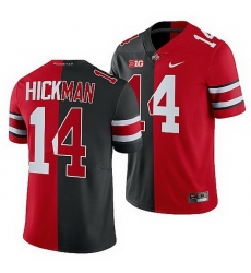 Ohio State Buckeyes Ronnie Hickman Scarlet Black Split Edition Men Jersey Ohio State Buckeyes Ronnie Hickman Scarlet Black Split Edition Men Jersey