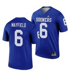 Oklahoma Sooners Baker Mayfield Blue Legend Men'S Jersey Oklahoma Sooners Baker Mayfield Blue Legend Men'S Jersey