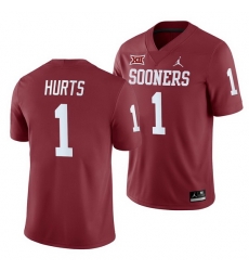 Oklahoma Sooners Jalen Hurts Crimson College Football Men'S Jersey Oklahoma Sooners Jalen Hurts Crimson College Football Men'S Jersey