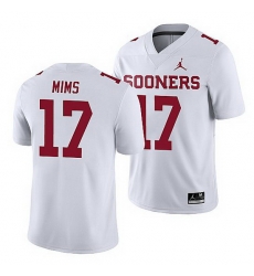 Oklahoma Sooners Marvin Mims White Game Men'S Jersey Oklahoma Sooners Marvin Mims White Game Men'S Jersey