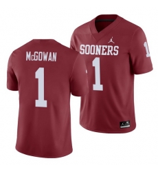 Oklahoma Sooners Seth Mcgowan Crimson Game Men'S Jersey Oklahoma Sooners Seth Mcgowan Crimson Game Men'S Jersey