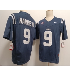 Ole Miss Rebels #9 Tre Harris III Navy F U S E Jersey Ole Miss Rebels #9 Tre Harris III Navy F U S E Jersey