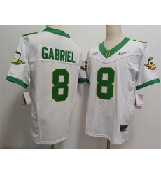Men Oregon Ducks 8 Dillon Gabriel White 2024 F U S E  Stitched Jersey