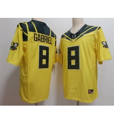 Oregon Ducks #8 Dillon Gabriel Yellow Stitched NCAA Football Jersey Oregon Ducks #8 Dillon Gabriel Yellow Stitched NCAA Football Jersey