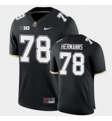 Men Purdue Boilermakers Grant Hermanns College Football Game Black Jersey Men Purdue Boilermakers Grant Hermanns College Football Game Black Jersey